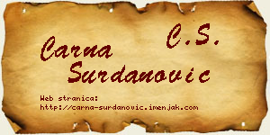 Čarna Surdanović vizit kartica
